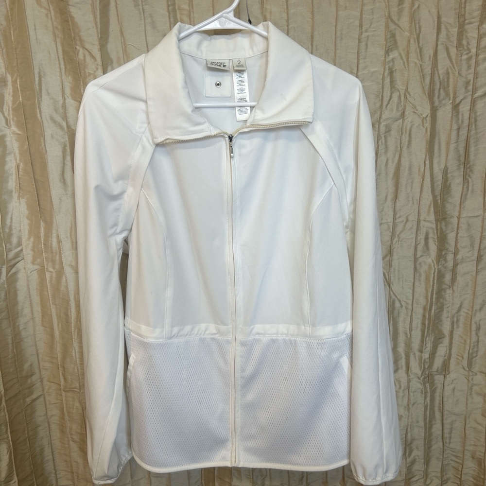 Chico's Bright White Golf Jacket